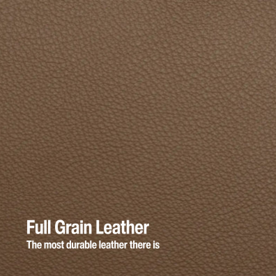Finer grain brown leather